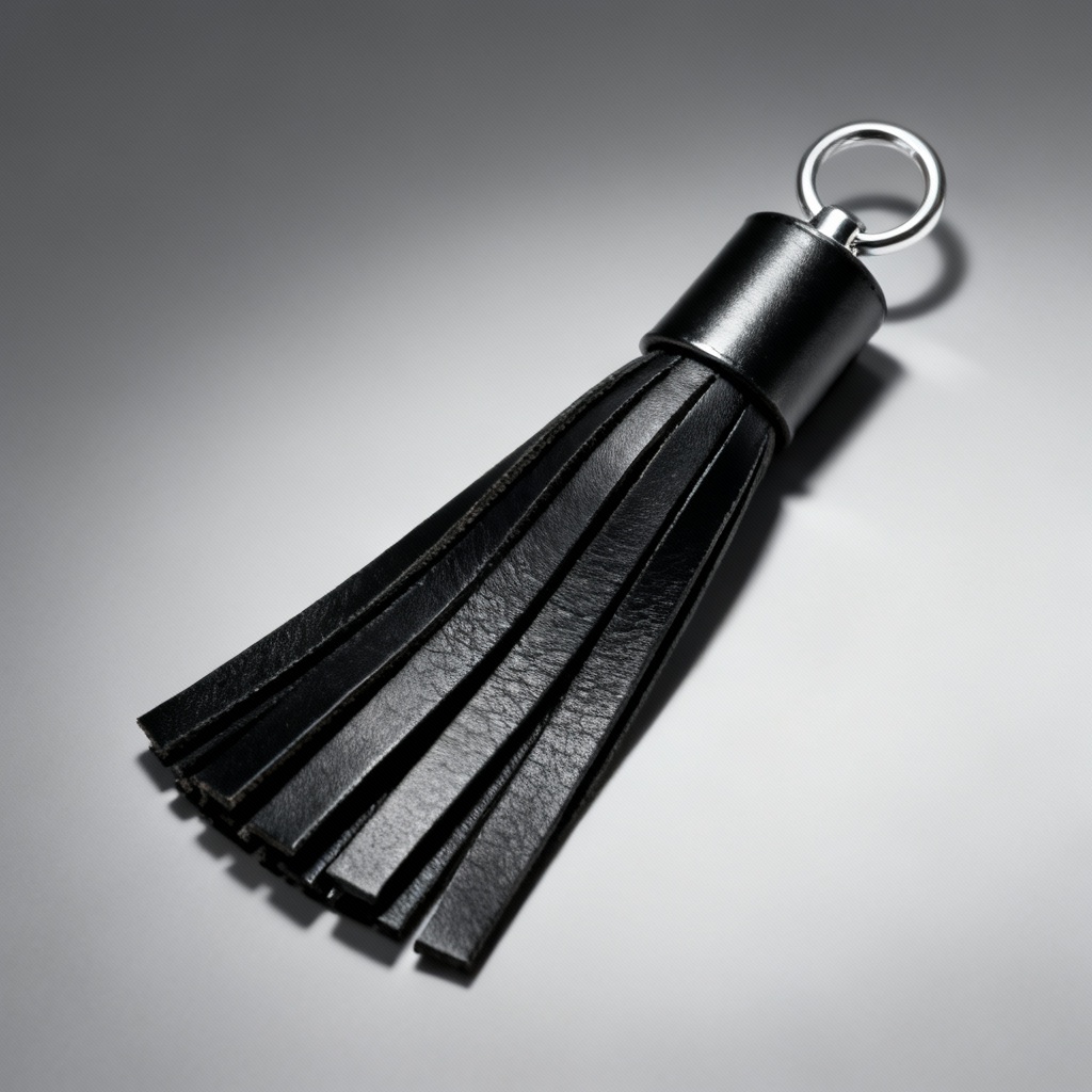 AI modern minimal leather tassel for bag charm