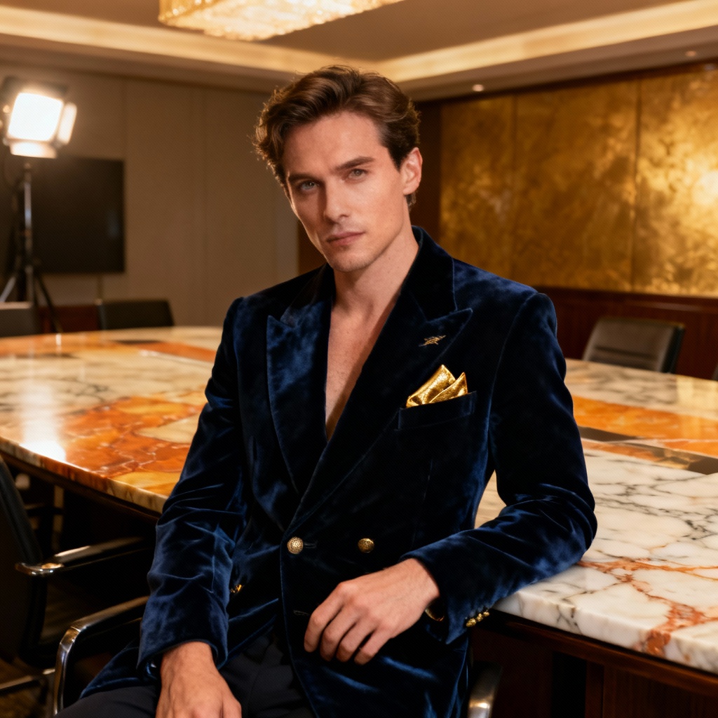 AI Luxury Boardroom Boss Portrait