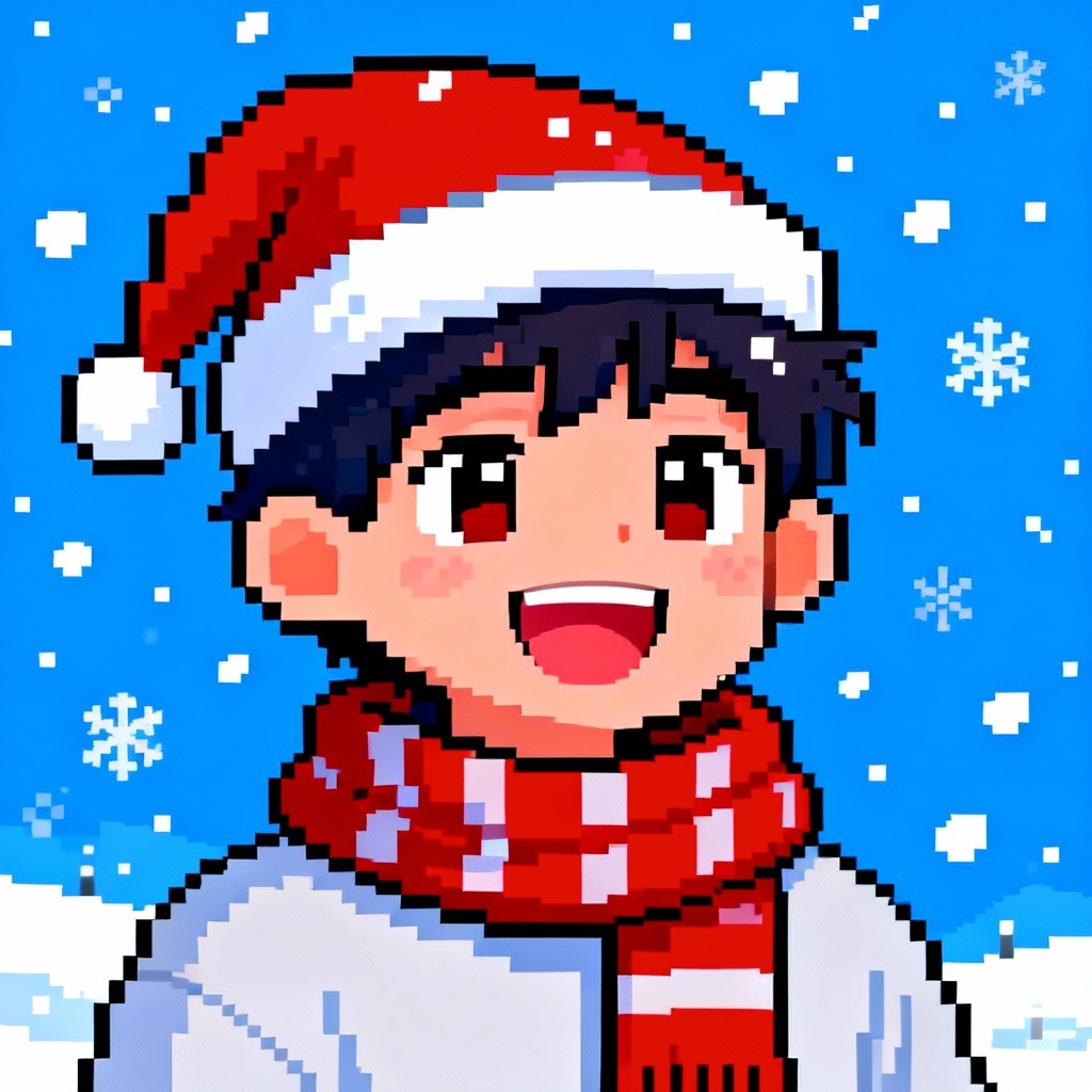 AI pixel art Christmas avatar