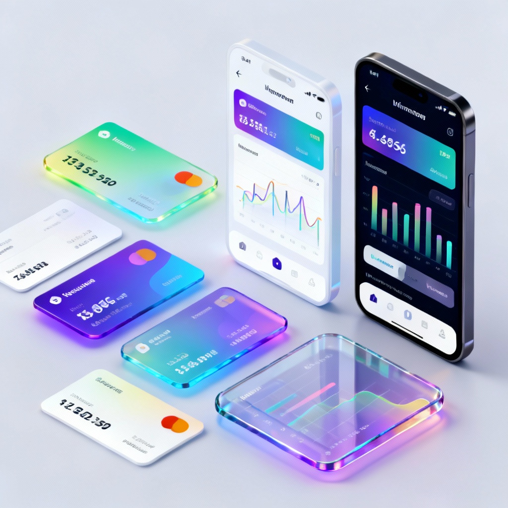 AI concept UI dashboard in isometric style