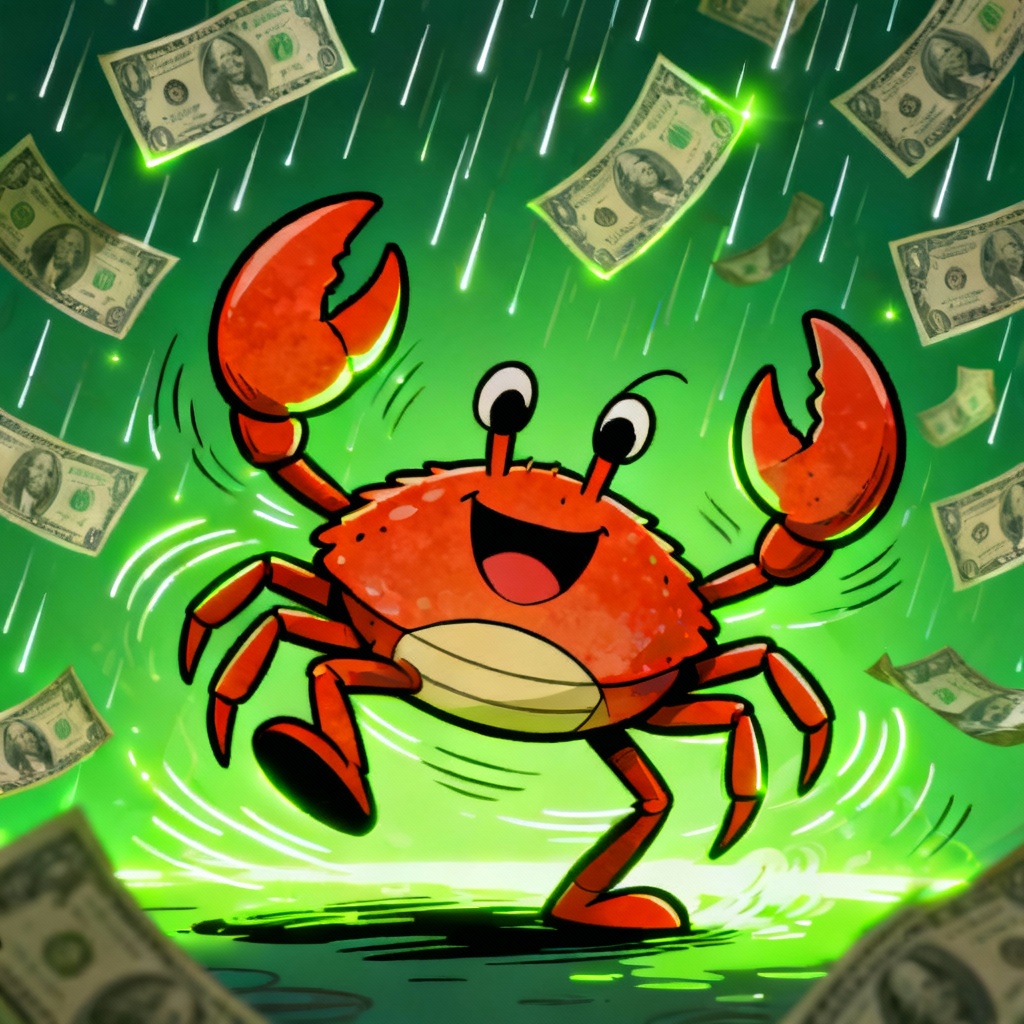 AI Mr. Krabs money rain dance