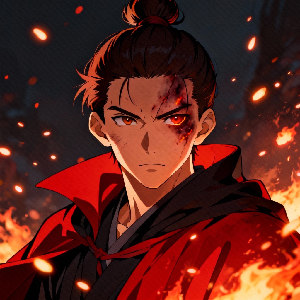 AI Zuko Avatar Portrait With Ember Glow