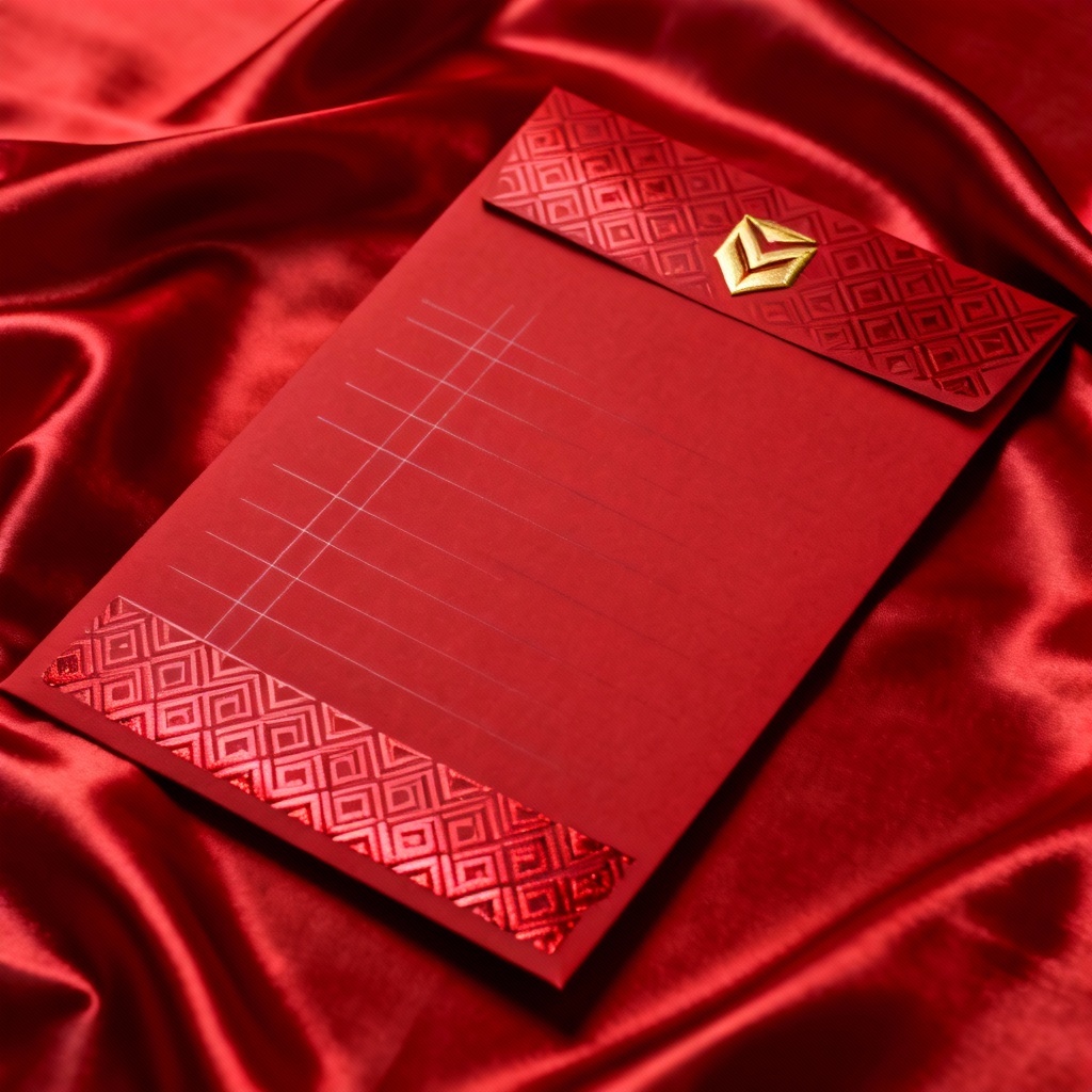 Corporate hongbao with logo emboss and brand pattern