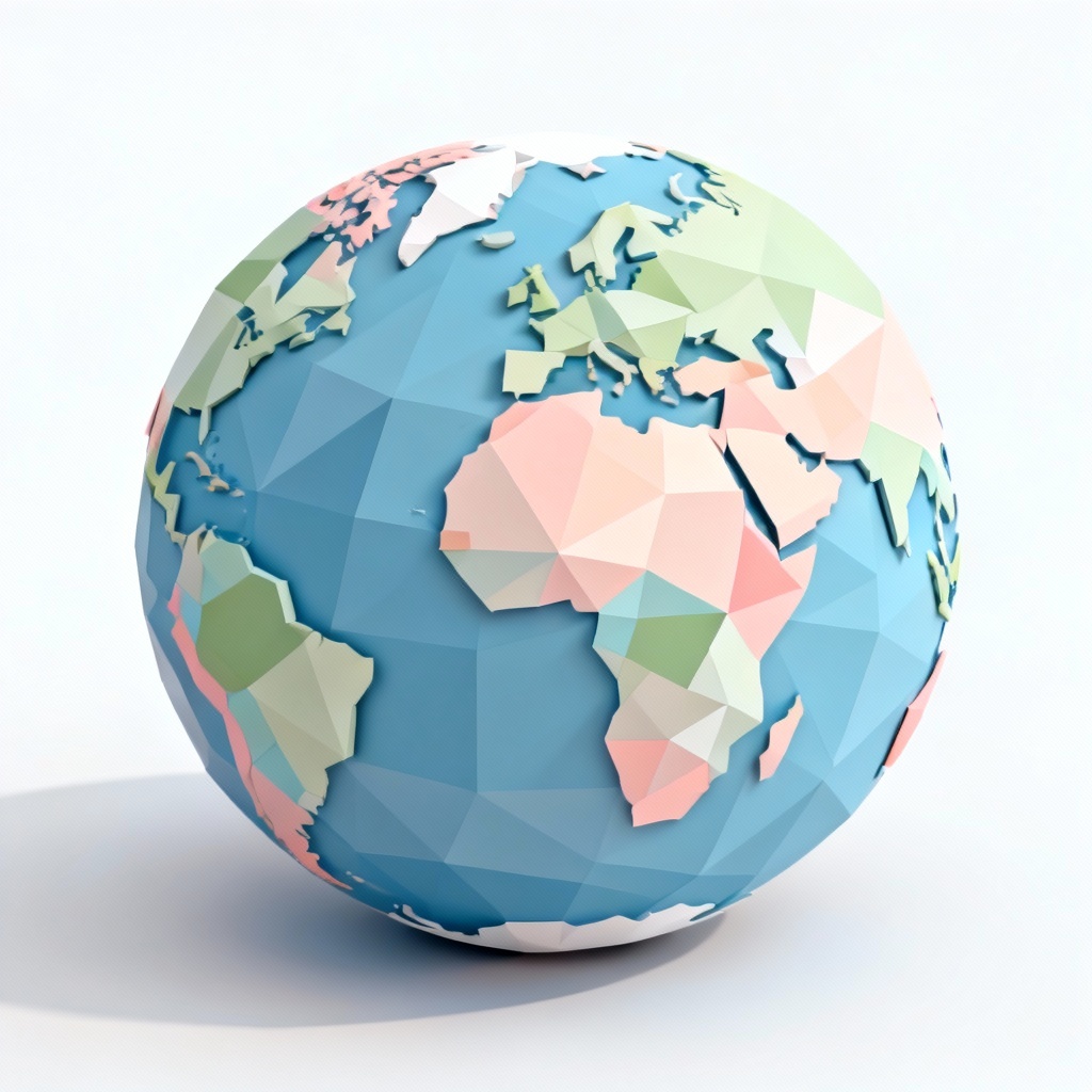 AI Low Poly Globe