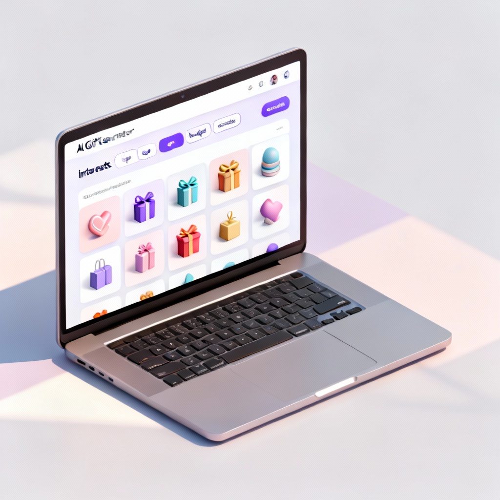 AI gift generator interface with tags for interests, budget, and occasion