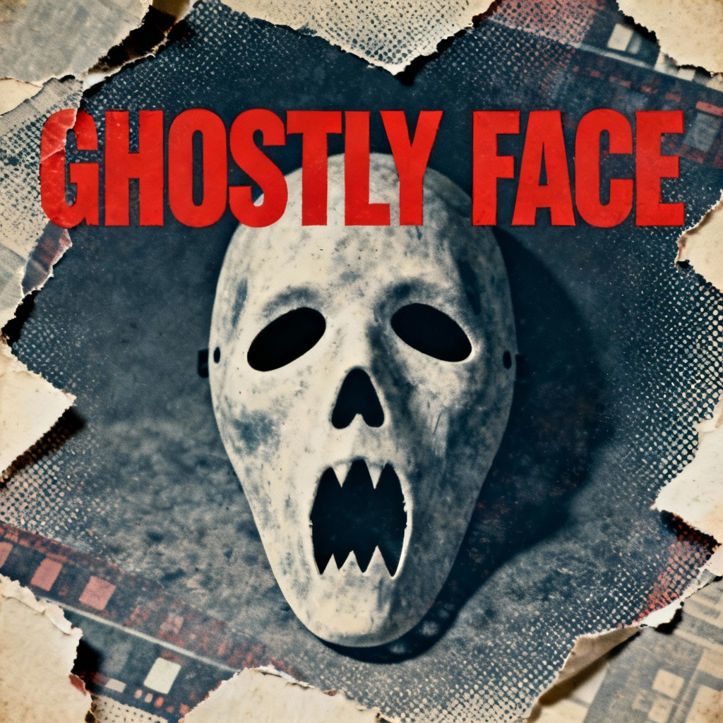 Retro horror ghostface poster design