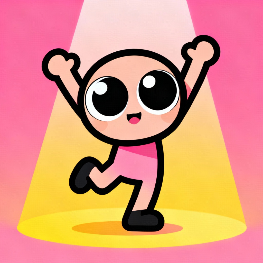 Cute chibi character with oversized eyes