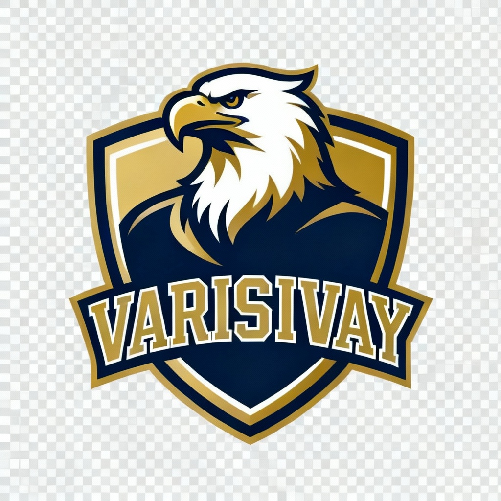 AI school eagle mascot in bold varsity style