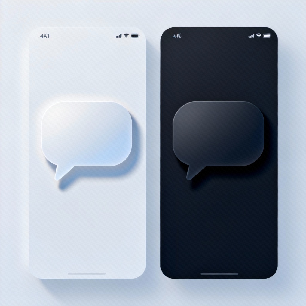 AI chat interface style with left and right message bubbles