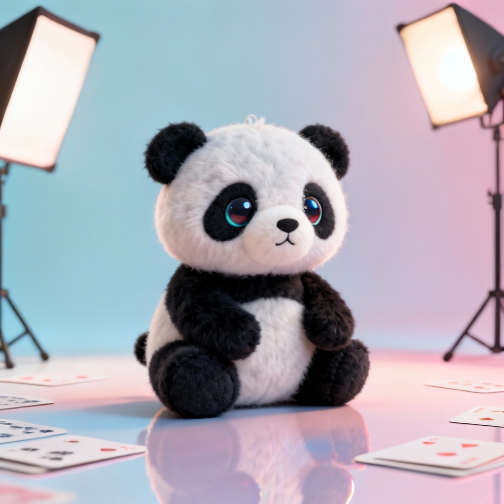 AI 3D cartoon panda render