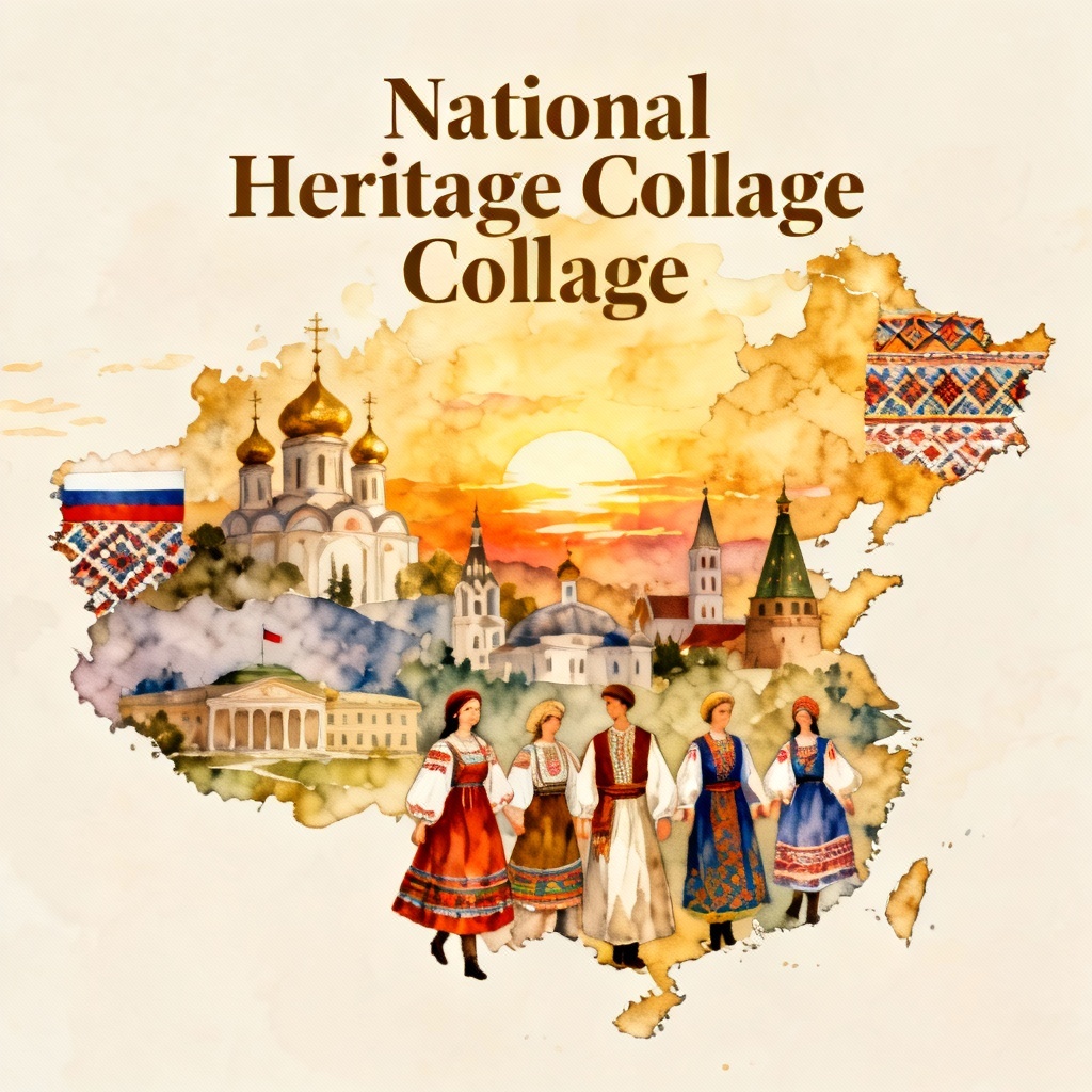AI National Heritage Collage Poster