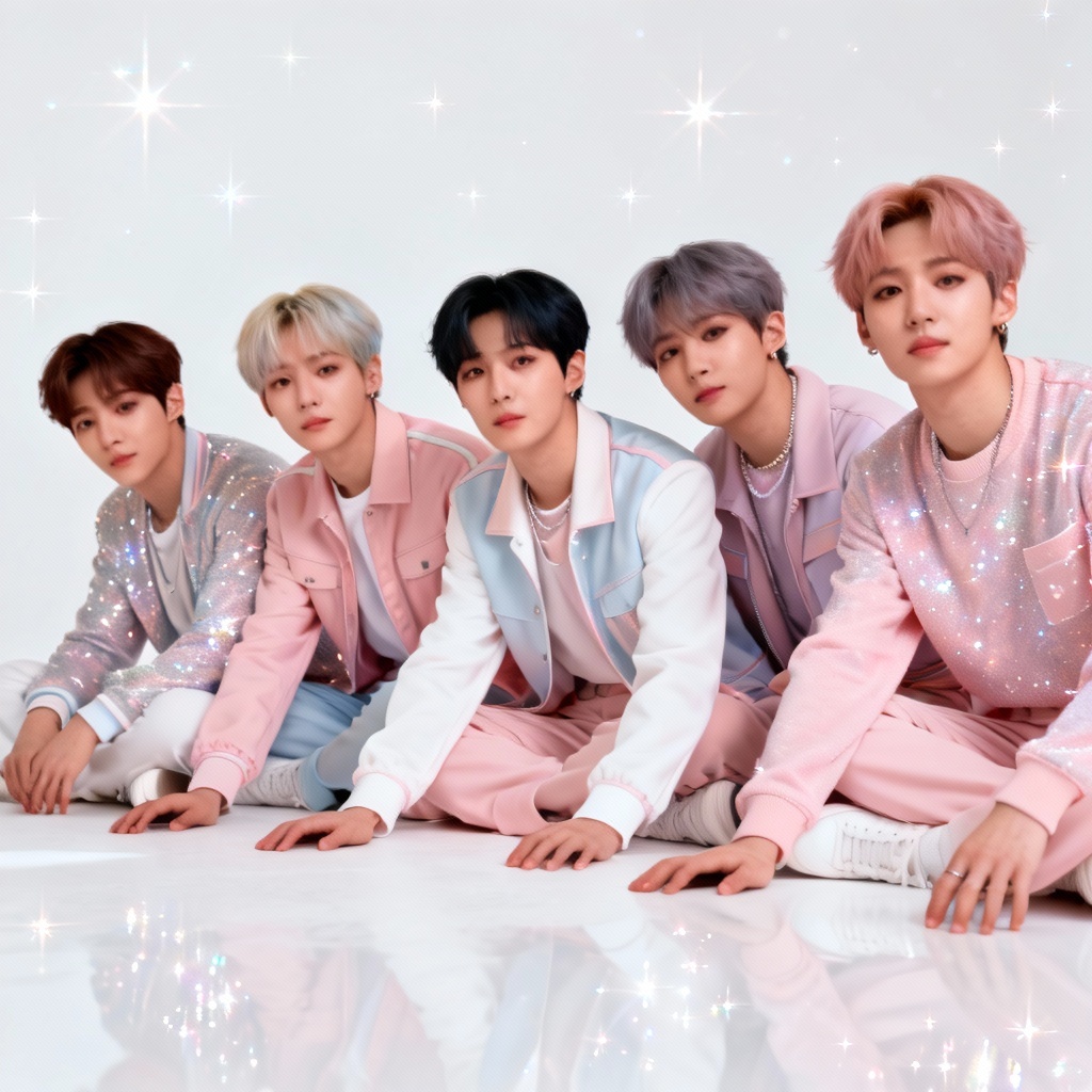 AI K-pop idol group promotional photo