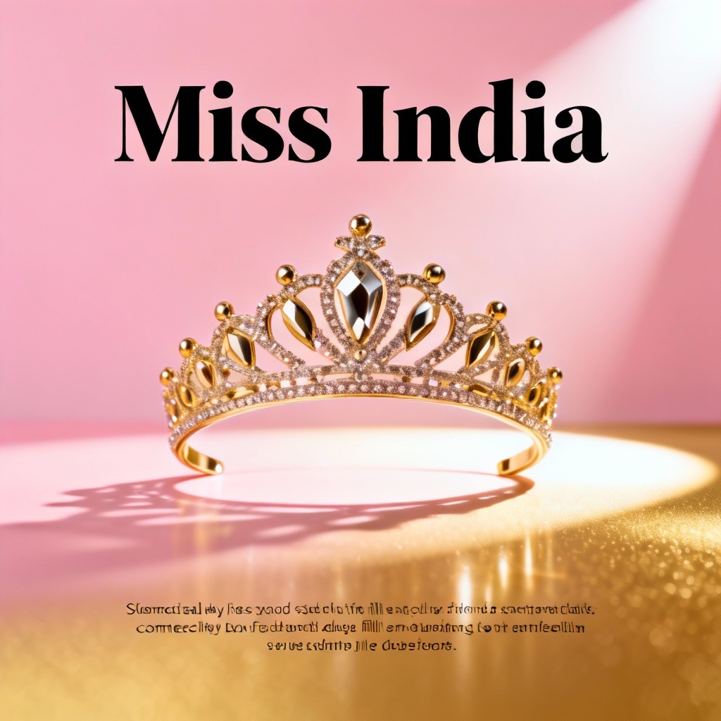 AI Miss India glam pageant poster design
