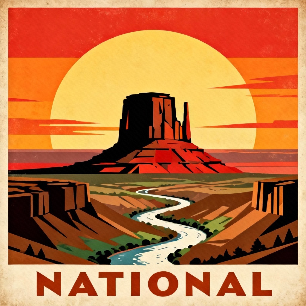 AI Vintage Heritage Travel Poster