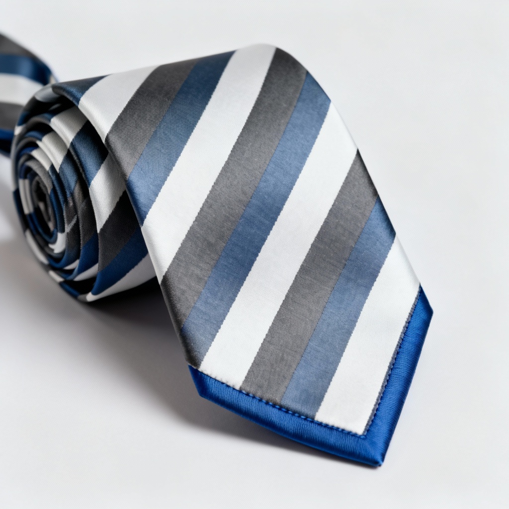 AI modern executive striped tie design