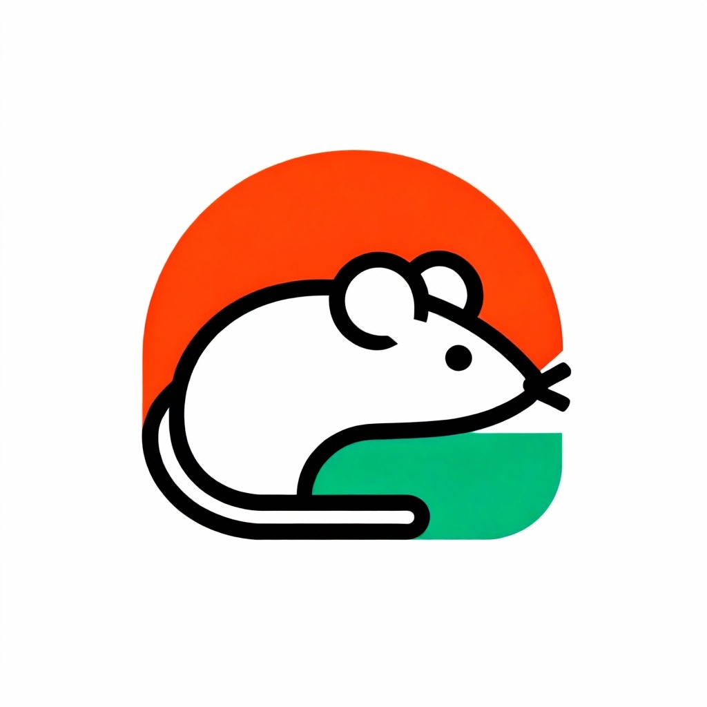 AI vector mouse logo emblem