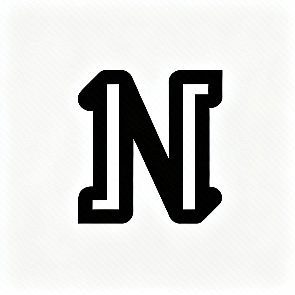 AI minimal monogram logo decal