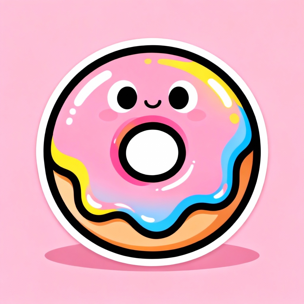 AI chunky kawaii food icon with thick outlines