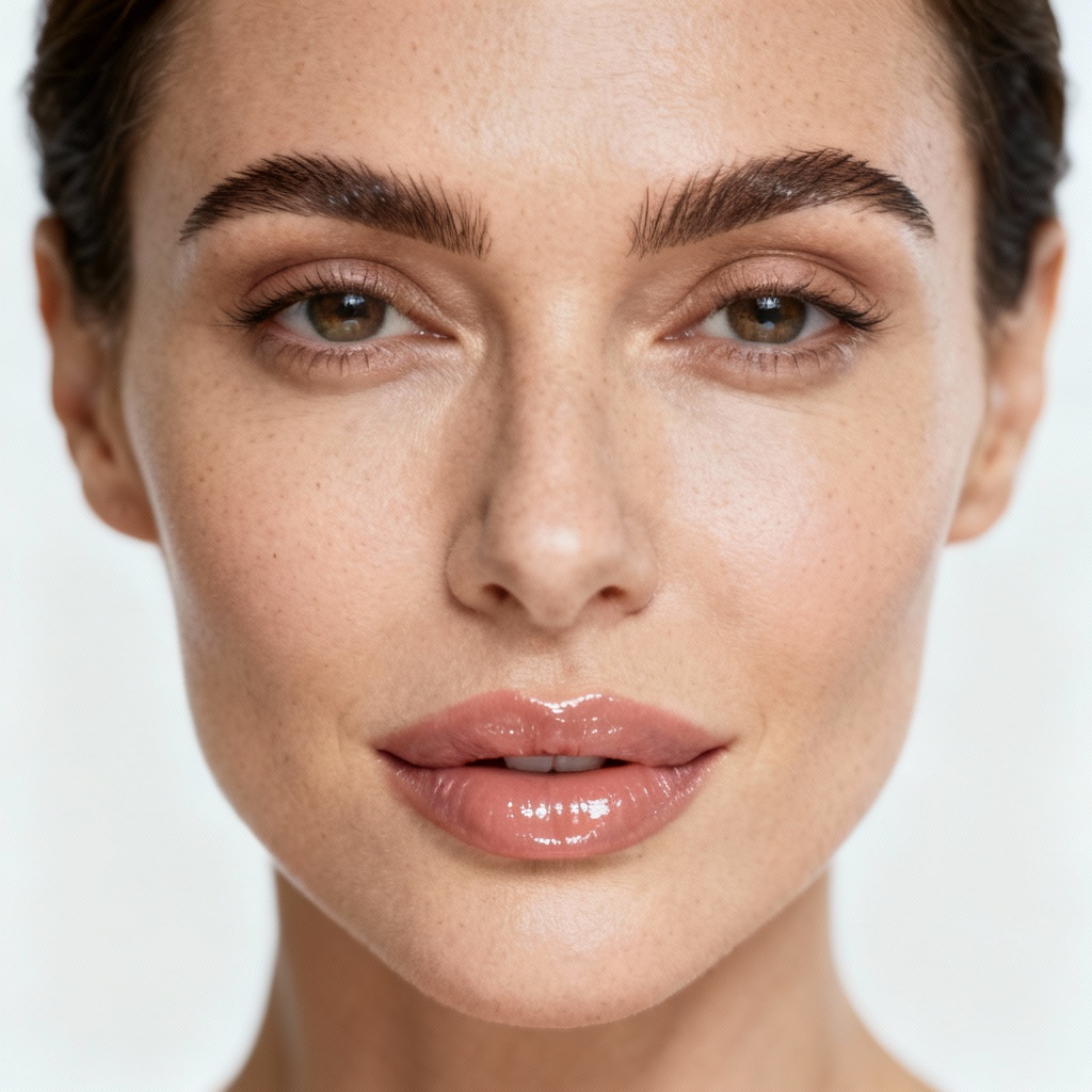 Adult model girl beauty headshot with soft lighting