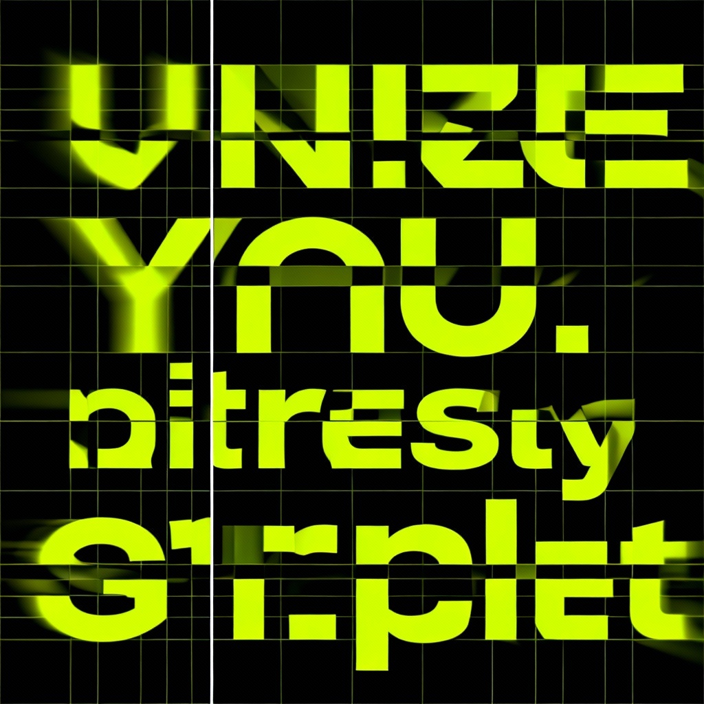 AI kinetic typography motion poster