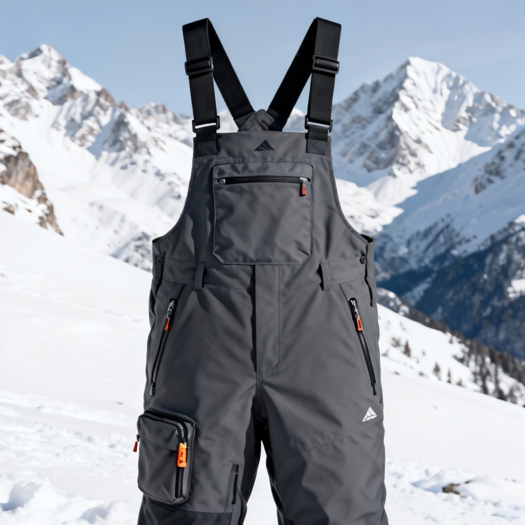 AI designed backcountry hardshell snow bib pants