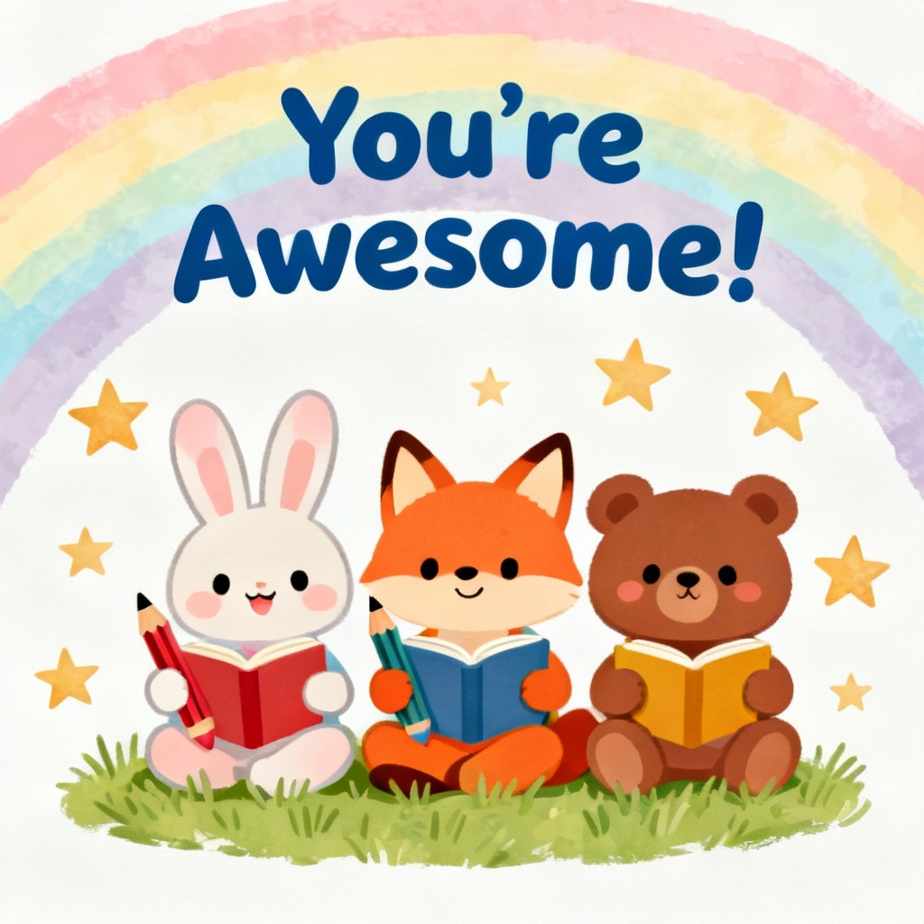 AI cute classroom motivational poster