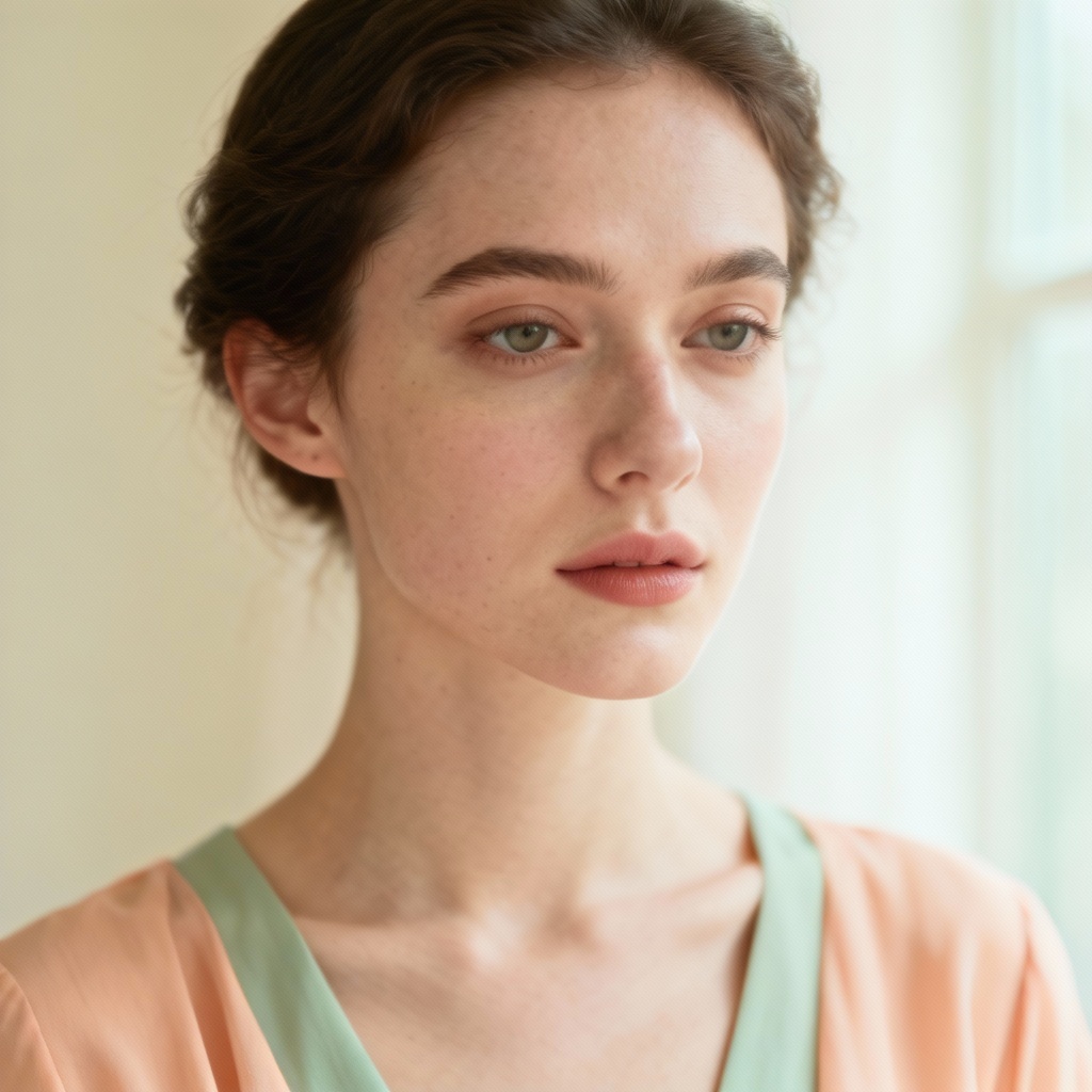 AI pastel portrait with gentle tones