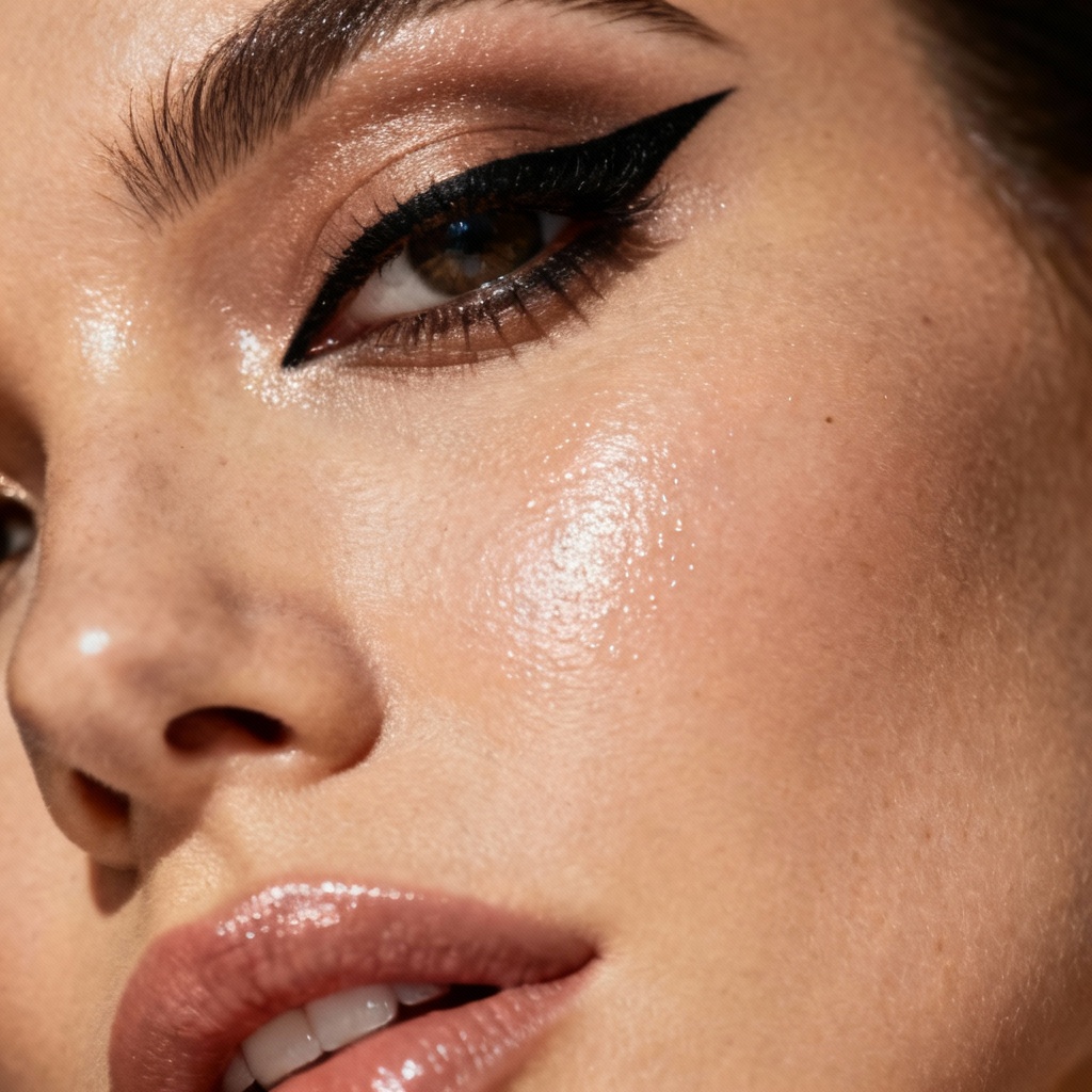 AI runway glow beauty portrait in vogue-style