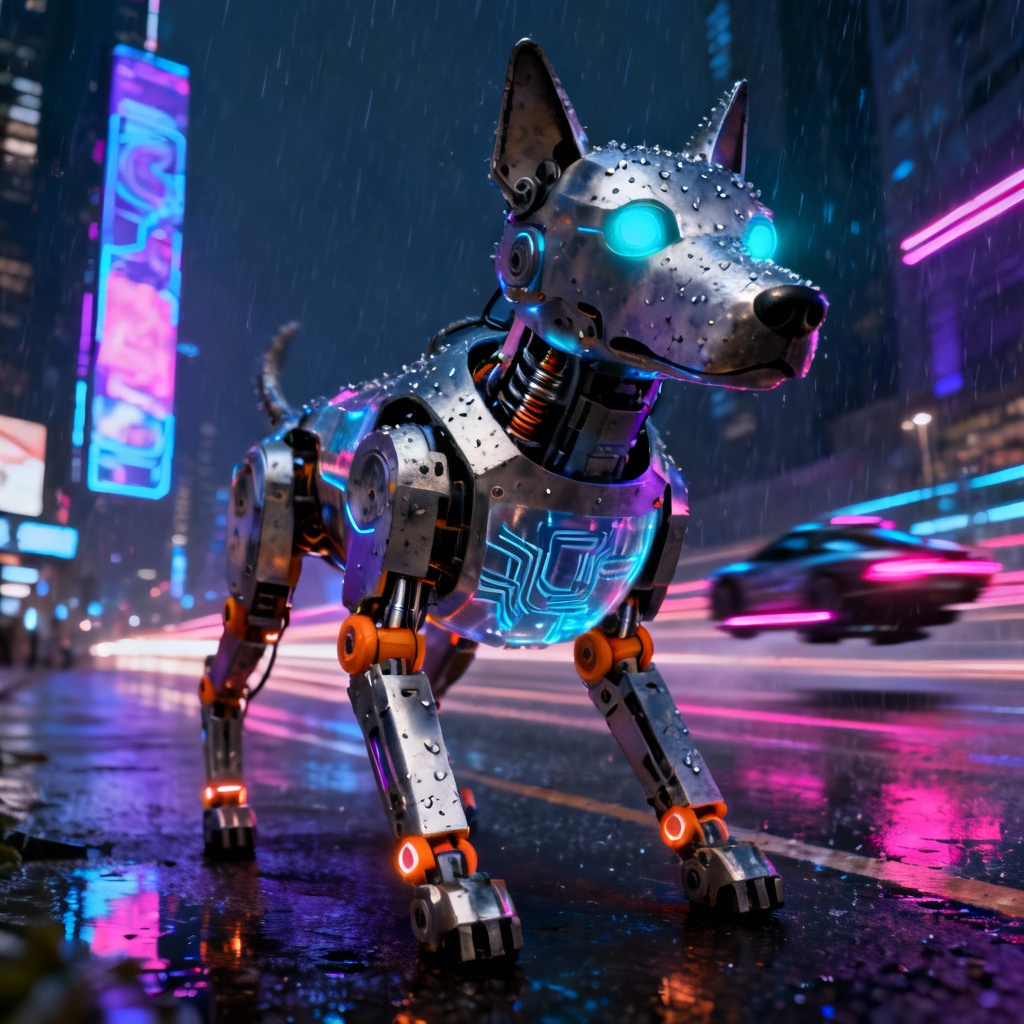 AI Cyberpunk Robot Dog Concept