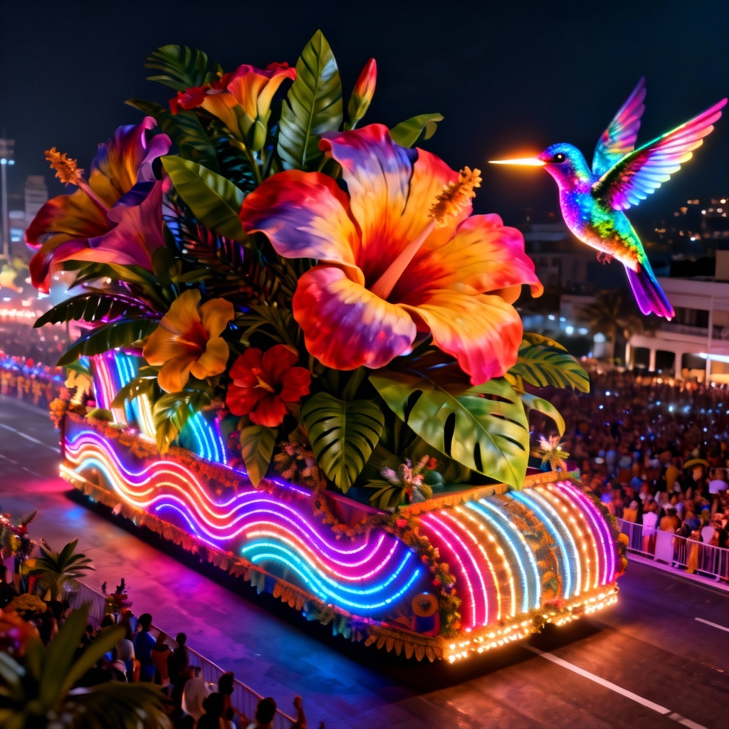AI concept art of a samba parade float
