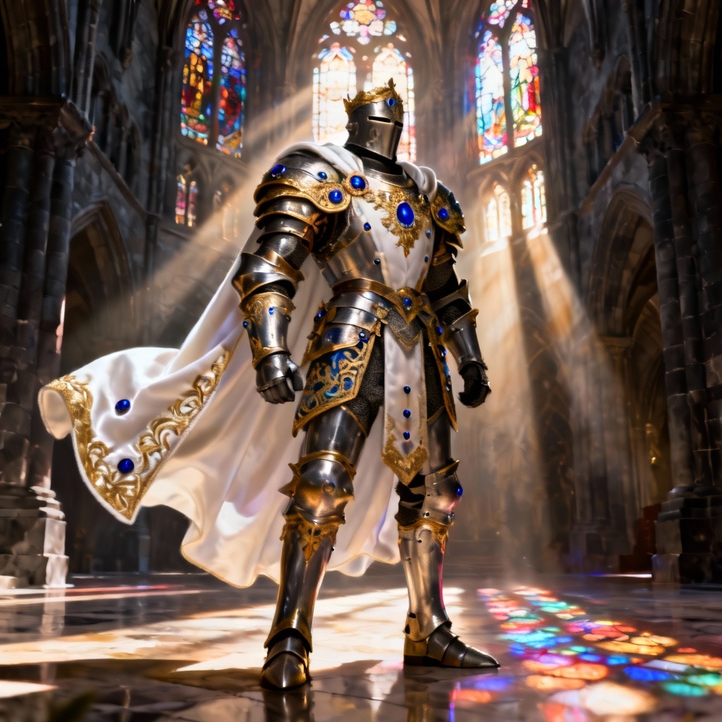AI Fantasy Paladin Armor With Opulent Details