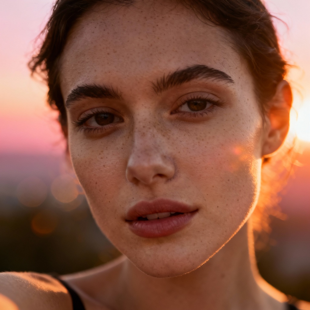 AI Golden Hour Selfie Glow