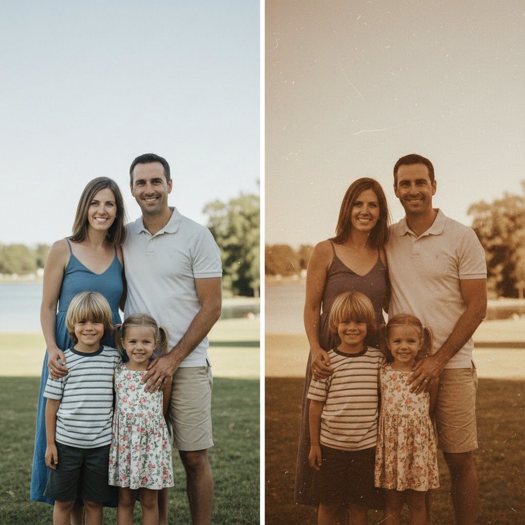 High-Quality Styled Family Photos for Sharing or Printing